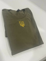 Ukraine T-shirt With Embroidered Trident | Zelensky T-shirt