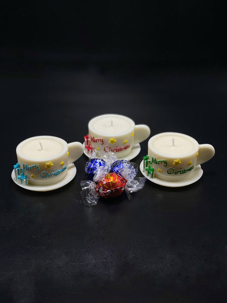 Tea cup shaped candles