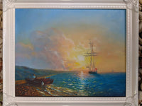Painting based on Ivan Aivazovsky "Fishermen on the shore" / Рибалки на березi /