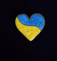Ukrainian beaded heart brooch #Type 1